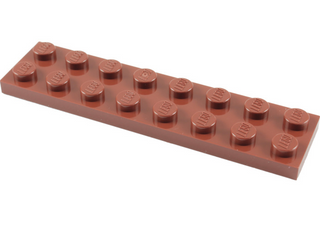 Plate 2x8, Part# 3034 Part LEGO® Reddish Brown  