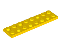 Plate 2x8, Part# 3034 Part LEGO® Yellow  