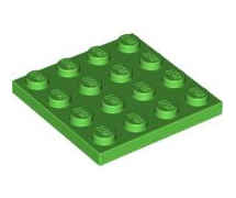 Plate 4x4, Part# 3031 Part LEGO® Bright Green  