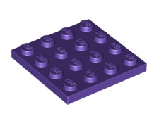 Plate 4x4, Part# 3031 Part LEGO® Dark Purple  