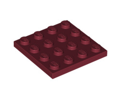Plate 4x4, Part# 3031 Part LEGO® Dark Red  