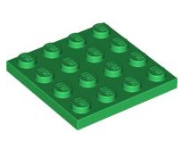 Plate 4x4, Part# 3031 Part LEGO® Green  