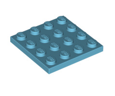 Plate 4x4, Part# 3031 Part LEGO® Medium Azure  