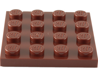 Plate 4x4, Part# 3031 Part LEGO® Reddish Brown  