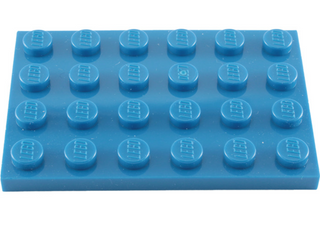 Plate 4x6, Part# 3032 Part LEGO® Blue  