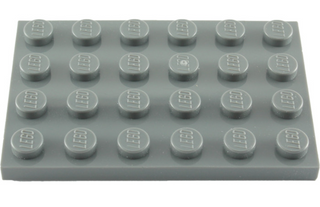Plate 4x6, Part# 3032 Part LEGO® Dark Bluish Gray  