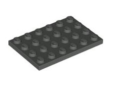 Plate 4x6, Part# 3032 Part LEGO® Dark Gray  