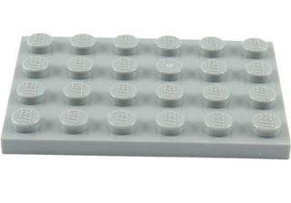 Plate 4x6, Part# 3032 Part LEGO® Light Bluish Gray  