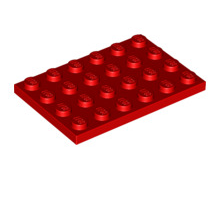 Plate 4x6, Part# 3032 Part LEGO® Red  