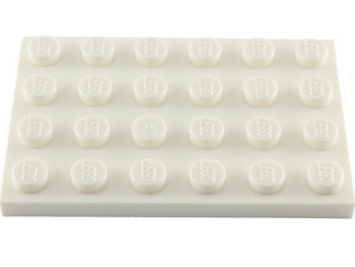 Plate 4x6, Part# 3032 Part LEGO® White  