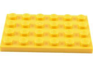 Plate 4x6, Part# 3032 Part LEGO® Yellow  