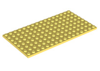 Plate 8x16, Part# 92438 Part LEGO® Bright Light Yellow  