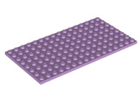 Plate 8x16, Part# 92438 Part LEGO® Lavender  