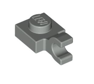 Plate, Modified 1x1 with U Clip (Horizontal Grip), Part# 6019 Part LEGO® Light Gray  