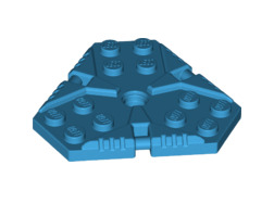 Plate, Modified 6x6 Hexagonal with Pin Hole, Part# 27255 Part LEGO® Dark Azure  