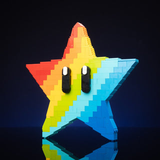 Rainbow Star Life-Sized Sculpture Building Kit Bricker Builds