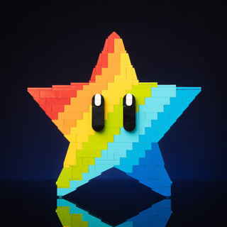 Rainbow Star Life-Sized Sculpture Building Kit Bricker Builds
