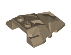 Rock Fractured Wedge, Part# 64867 Part LEGO® Dark Tan 1 Part