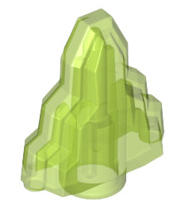 Rock 1x2 Crystal Stepped (Moonstone), Part# 10178 Part LEGO® Trans-Bright Green  