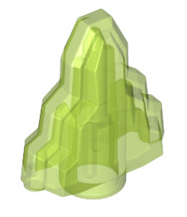 Rock 1x2 Crystal Stepped (Monster Fighters Moonstone), Part# 10178 Part LEGO® Trans-Bright Green