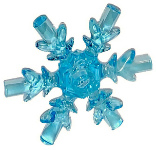 Rock 4x4 Crystal, Ice Snowflake, Part# x789 Part LEGO® Trans-Light Blue  