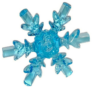 Rock 4x4 Crystal, Ice Snowflake, Part# x789 Part LEGO® Trans-Light Blue 1 Part