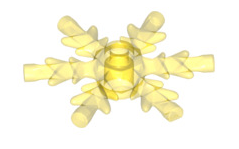 Rock 4x4 Crystal, Ice Snowflake, Part# x789 Part LEGO® Trans-Yellow 1 Part