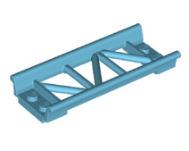 Roller Coaster Straight 8L, Part# 26022 Part LEGO® Medium Azure