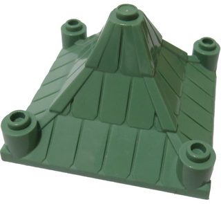 Roof Piece 6x6x3 Peaked, Part# 30614 Part LEGO® Sand Green 1 Part