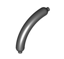 Hot Dog Sausage, Part# 33078 Part LEGO® Black