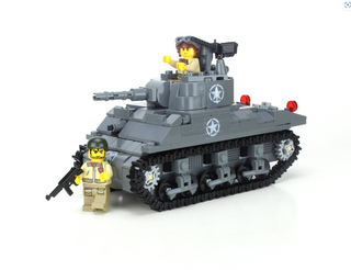 Deluxe M4 Sherman Us WW2 Tank Building Kit Battle Brick