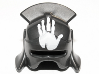 Uruk-hai Helmet, With White Handprint, Part# 10051pb01 Part LEGO®