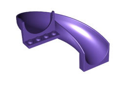Slide Playground 7x12x8 1/3 Curved 180 Degrees, Part# 11267 Part LEGO® Dark Purple  