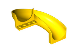 Slide Playground 7x12x8 1/3 Curved 180 Degrees, Part# 11267 Part LEGO® Yellow  