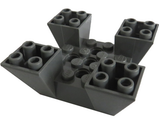 Slope, Inverted 65 6x6x2 Quad with Cutouts, Part# 30373 Part LEGO® Dark Bluish Gray