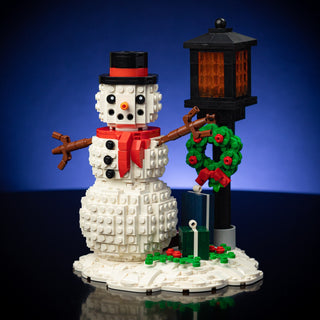 Holiday Snowman Scene Building Kit Bricker Builds