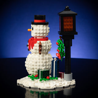 Holiday Snowman Scene Building Kit Bricker Builds