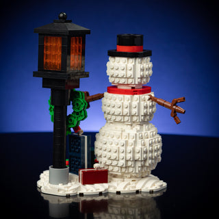 Holiday Snowman Scene Building Kit Bricker Builds