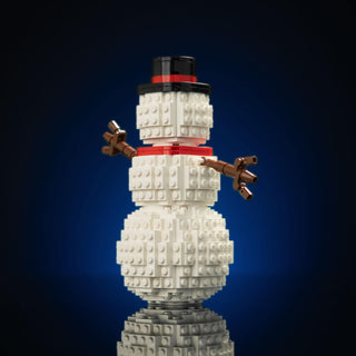 Holiday Snowman Scene Building Kit Bricker Builds