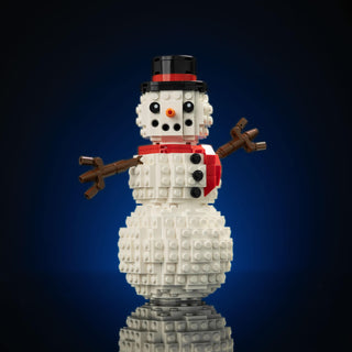 Holiday Snowman Scene Building Kit Bricker Builds
