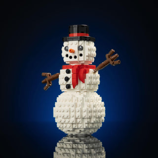 Holiday Snowman Scene Building Kit Bricker Builds
