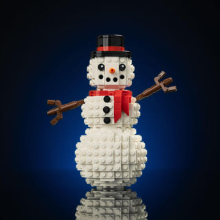Holiday Snowman Scene Building Kit Bricker Builds