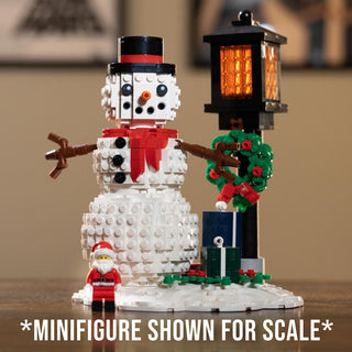 Holiday Snowman Scene Building Kit Bricker Builds