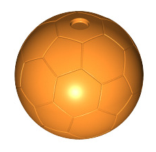 Soccer Ball Plain, Part# x45 Part LEGO® Orange