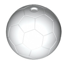 Soccer Ball Plain, Part# x45 Part LEGO® White