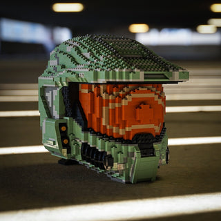 Spartan 117 Life-Sized Helmet Building Kit Bricker Builds