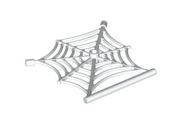 Spider Web Flat with Hollow Stud and Bar, Part# 90981 Part LEGO® White  