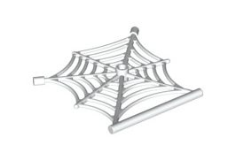 Spider Web Flat with Hollow Stud and Bar, Part# 90981 Part LEGO® White 1 part