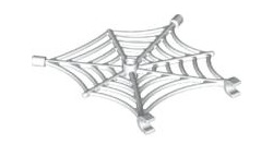 Spider Web Flat with Hollow Stud and Clips, Part# 30240 Part LEGO® White  
