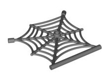 Spider Web Flat with Hollow Stud and Bar, Part# 90981 Part LEGO® Dark Bluish Gray 1 part